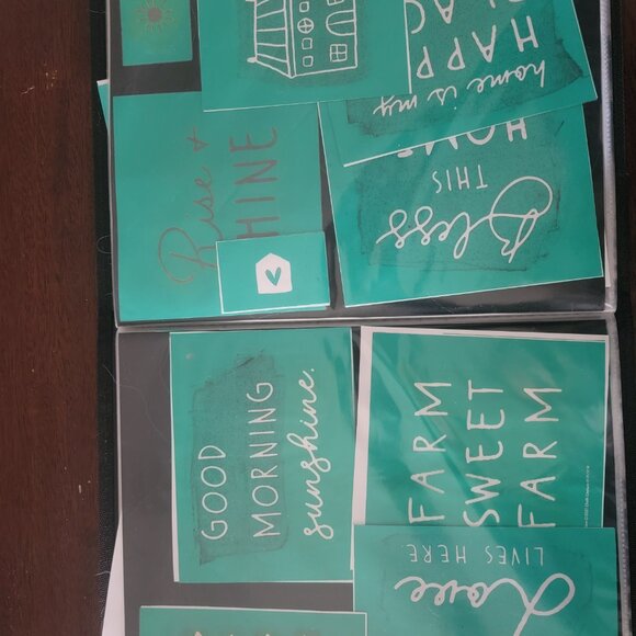 Bundled Reusable Silk Screen Stencils ~ 10 x 13 Binder ~Home, Laundry, Kitchen - Picture 7 of 16